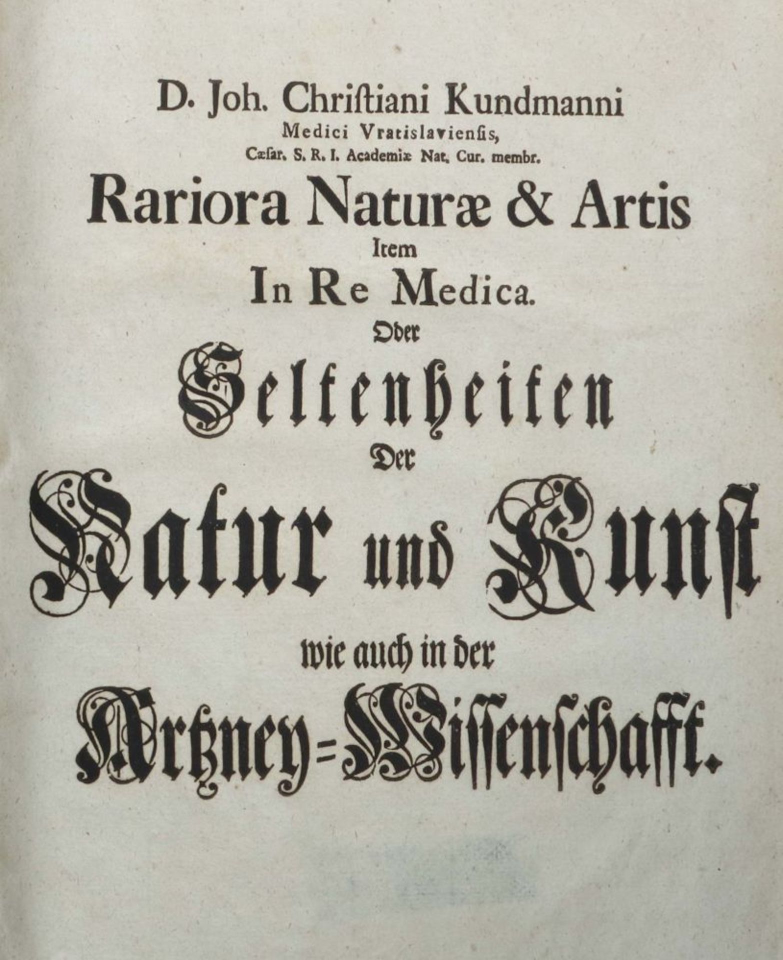 Kundmann, Johann Christian Rariora - Bild 2 aus 4