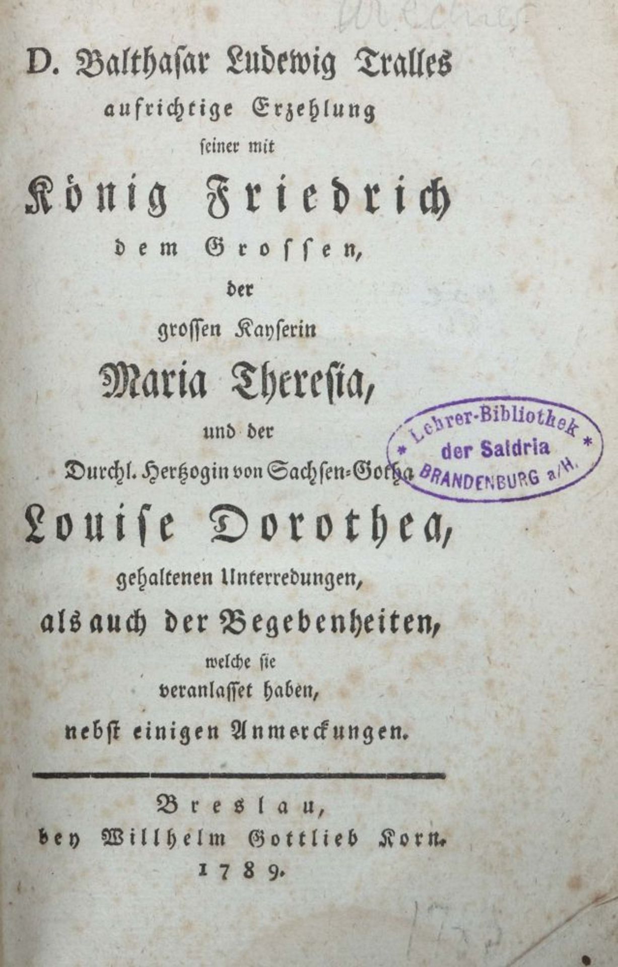 Tralles Balthasar Ludwig Aufrichtige - Bild 2 aus 4