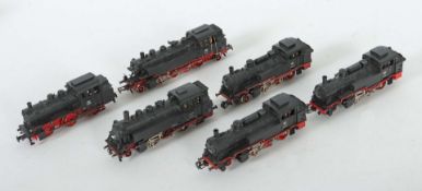 6 Dampfloks Märklin, Spur H0, 2 x