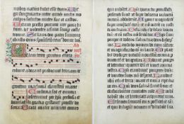Zwei Antiphonarblätter wohl Italien
