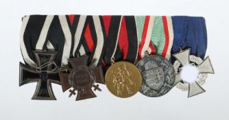 5er Ordensspange 1. und 2. WK, aus dem