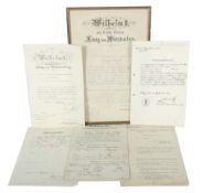 6 Schriftstücke zweier