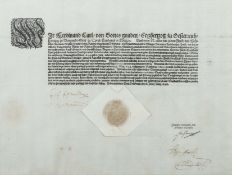 Urkunde mit Siegel dat. 6. Juni 1646,