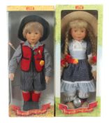 2 Puppen Steiff, 1980/90er Jahre, 1 x
