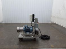 Colloid Mill With Vari Freq Drive, Mounted on Cart with Casters