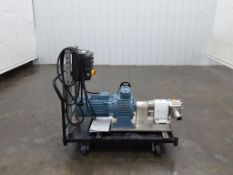 10 HP Stainless Steel Rotary Lobe Pump with Drive Motor and Mobility Cart