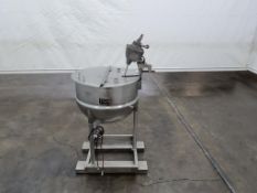 Lee Industries 50D 50 Gallon Stainless Steel 1/2 Jacket Kettle with Mixer