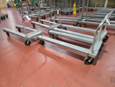 4 Pan Carts on Wheels