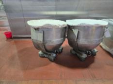 Lot of 2 Stainless Steel Mixing Bowls - Used with Lot 120
