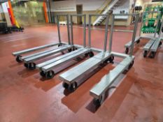 4 Pan Carts on Wheels