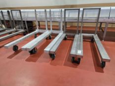 4 Pan Carts on Wheels