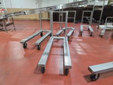 4 Pan Carts on Wheels