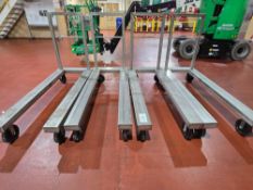 4 Pan Carts on Wheels