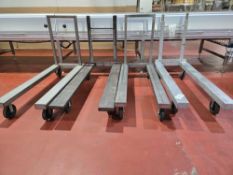 4 Pan Carts on Wheels