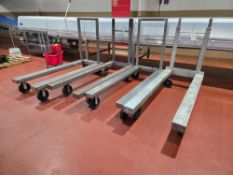 4 Pan Carts on Wheels