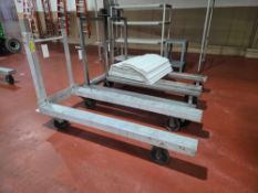 3 Pan Carts on Wheels