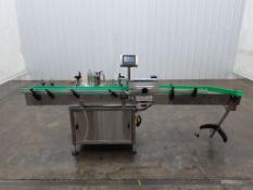 Stainless Steel Labeler With Tabletop Conveyor
