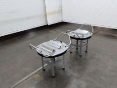 Lot of (2) Schlumpf 400LB Capacity Stationary Roll Stand