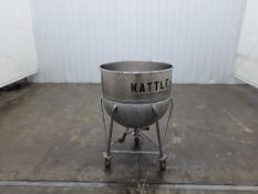 120 Gallon Stainless Steel Kettle Mounted On Casters