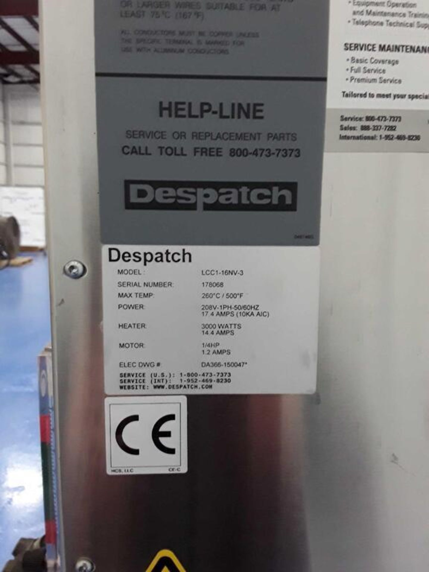 DESPATCH LCC1-16NV-3 DOUBLE STACK OVEN - Image 7 of 7