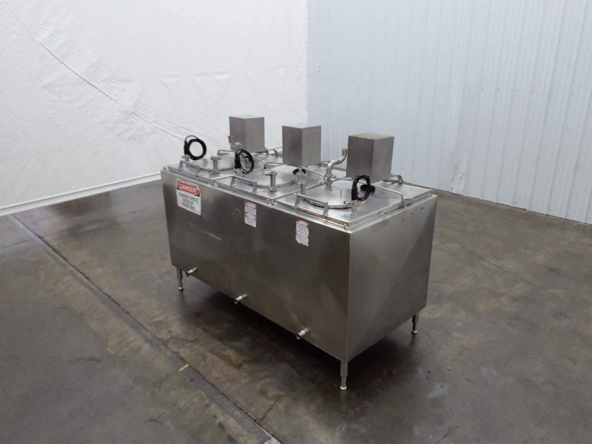 3 Vat Mix Tank: 2 inch DischargeMan hole x3: Diameter: 14 inches Tank ...