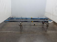 Span Tech 156 Inch Long By (2) 5 Inch Wide Mat-Top Belt Conveyor