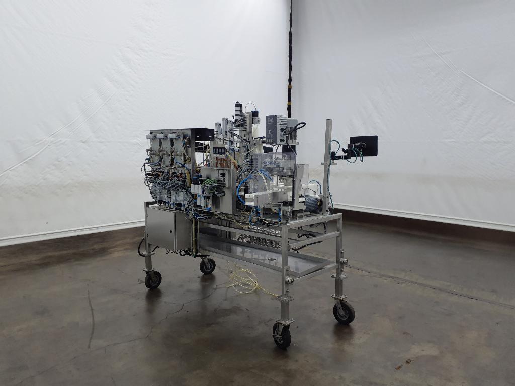 Wild Goose 6 Head In-Line Liquid Filler with Single Head Seamer