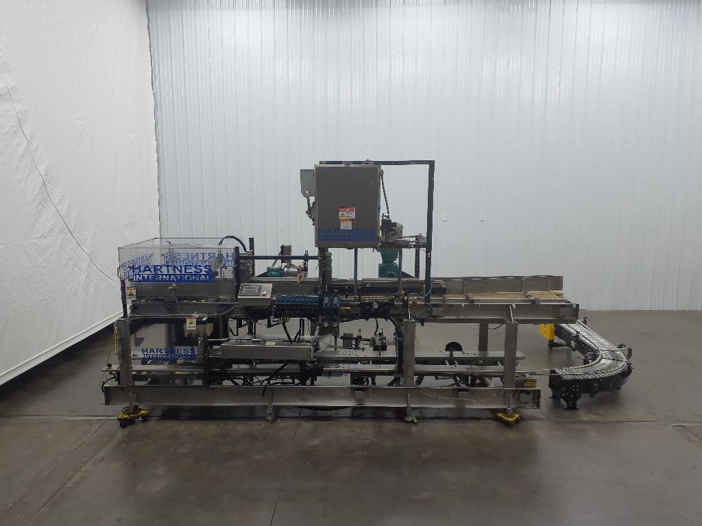 Hartness 825 Automatic Stainless Steel Drop Packer Up to 35 Cases Per Minute