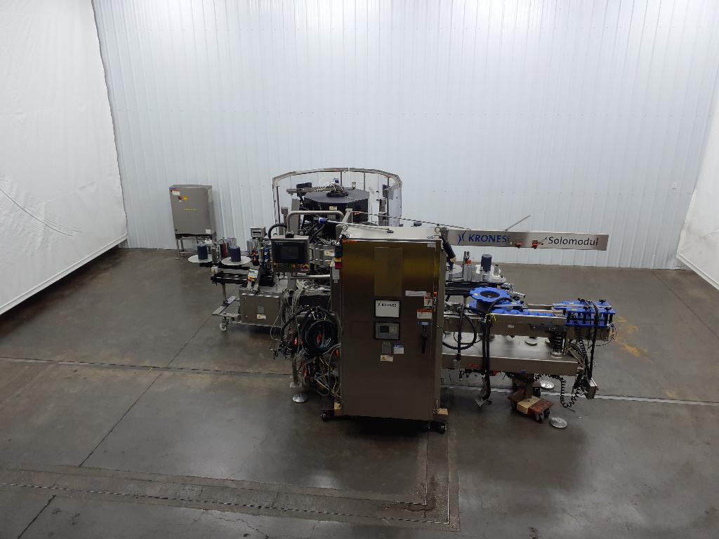 Krones Solomodul 4 Station Rotary Front And Back Pressure Sensitive Labeler