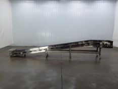 Cretors FTHC-C15104-1 Stainless Steel Blue Belt Incline Conveyor 14"W