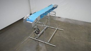 Himec Stainless Steel Frame Blue Belt Conveyor 169"L 20"W