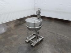 Lee Industries 50D 50 Gallon Stainless Steel 1/2 Jacket Kettle with Mixer