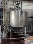Tetra Pak 600 Gallon Stainless Steel Mix Tank with Agitator