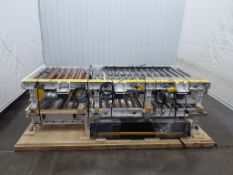 (2) 140" L x 52" W Schneider Roller Conveyor w/ Machine Guarding