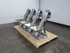 (4) Shibuya EP04-06 SS DC W12 Elevator Conveyors