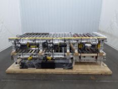 (2) 140" L x 52" W Schneider Roller Conveyor w/ Machine Guarding