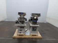 (Two) Service Engineering Inc Stainless Steel Vibratory Bowl Feeders with Hoppers