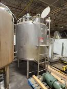 Letsch Jacketed 600 Gallon Stainless Steel Mix Tank With High Shear Agitation