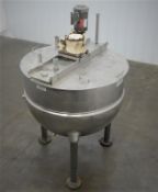 Groen 200 Gallon RA-200 Stainless Steel Jacketed Mixing Kettle w 2 Hp Motor