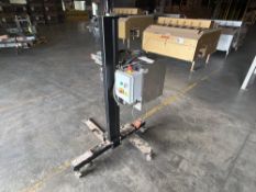 CMSI Technologies Automated Blow-On / Tamp Labeler on Adjustable Floor Stand