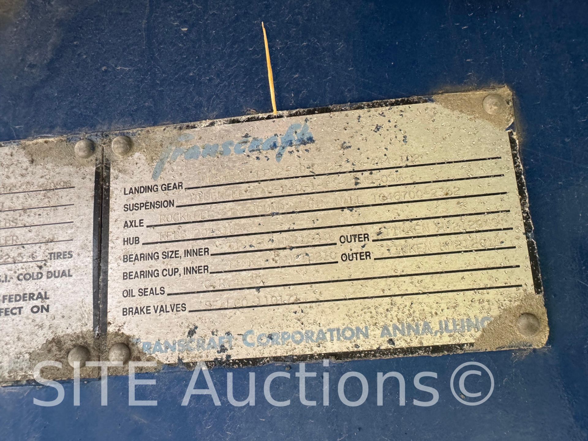 1995 Transcraft T/A Flatbed Trailer - Image 9 of 21