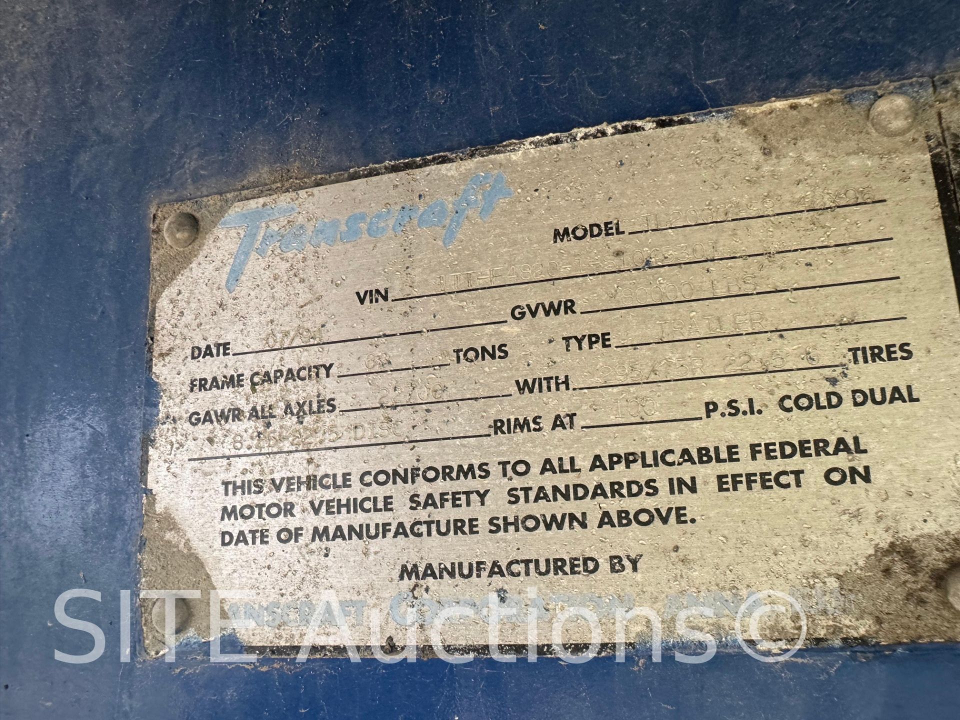 1995 Transcraft T/A Flatbed Trailer - Image 8 of 21
