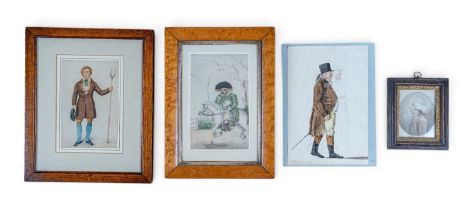 British, 18th/19th Century, Four drawings of figures
