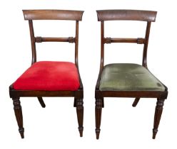 George IV, A pair of mahogany side chairs, circa 1825