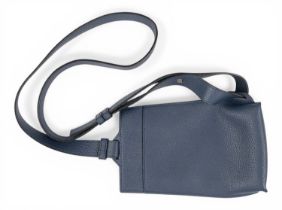 Loewe, An Vertical T Pocket crossbody blue leather bag