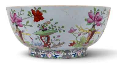 Ironstone, A large Chinoiserie punch bowl