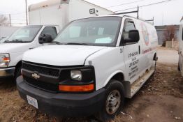 2008 GMC Express cargo van, VIN #1GCHG35K181179178, mileage 153,296, Rear Gate will not close