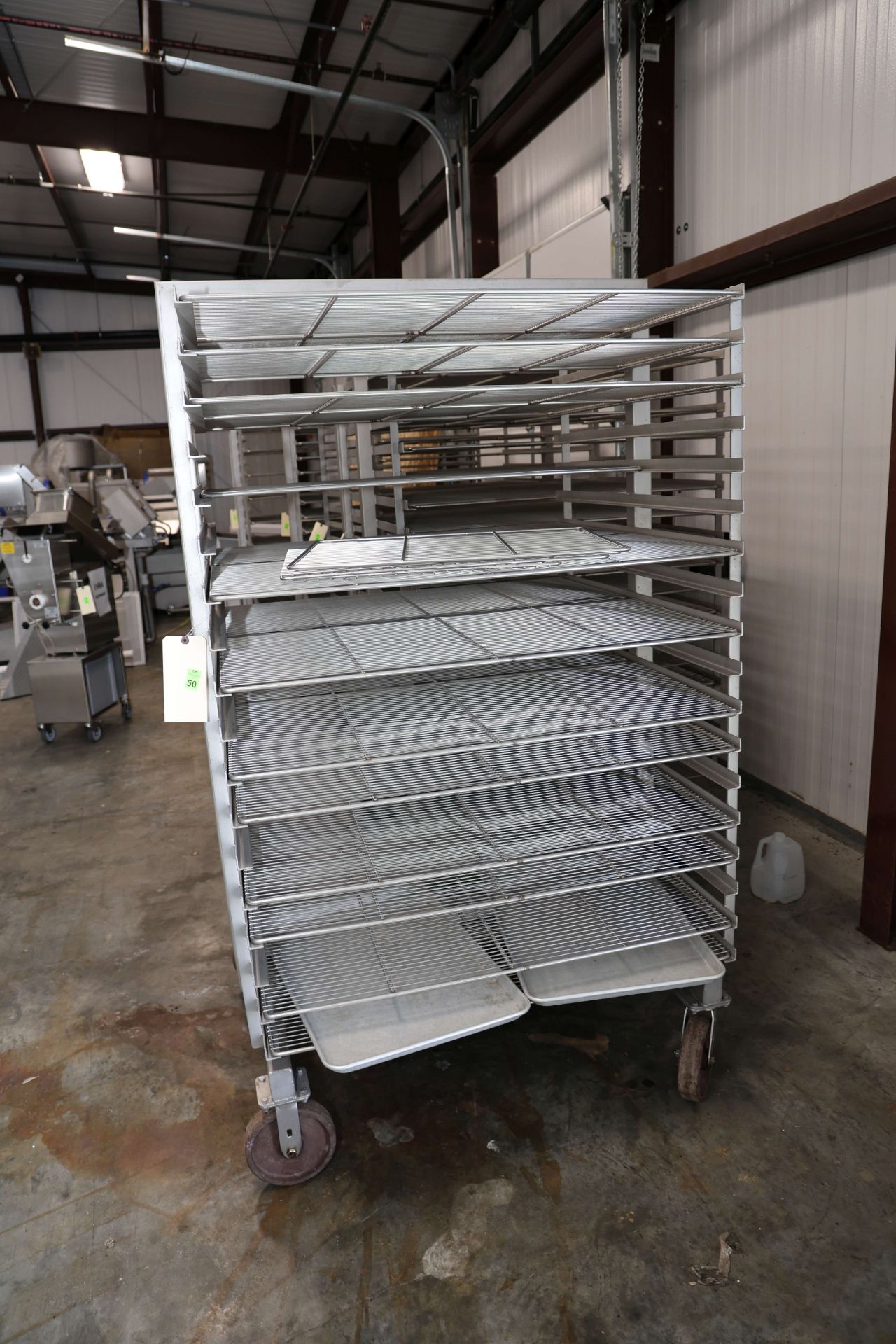 Duck Speed Rack Rolling speed rack with 18 double sided shelves, height 6', width 45 ...