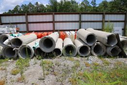 Concrete pipe, diameter 18", some appear to be damaged