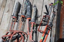 Six dual caulk guns